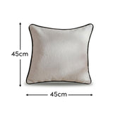 Elsham 45x45cm Scatter Cushion Cover - Chalk White Boucle with Jet Black Velvet Piping