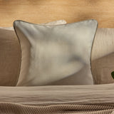 Elsham 45x45cm Scatter Cushion Cover - Ivory with Clay Velvet Piping - Laura James