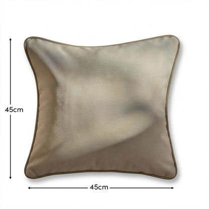 Elsham 45x45cm Scatter Cushion Cover - Ivory with Clay Velvet Piping - Laura James