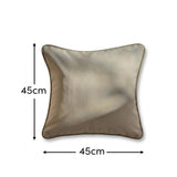 Elsham 45x45cm Scatter Cushion Cover - Ivory with Clay Velvet Piping - Laura James
