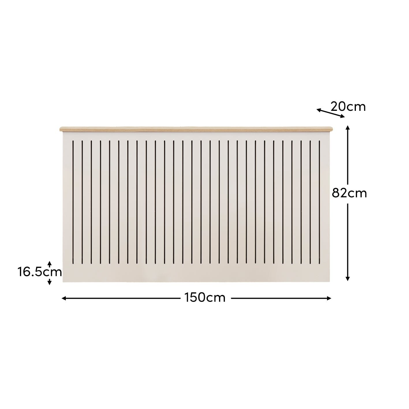 Elspeth Large Radiator Cover - Whitewash Oak - Laura James 