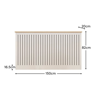 Elspeth Large Radiator Cover - Whitewash Oak - Laura James 