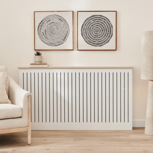 Elspeth Large Radiator Cover - Whitewash Oak - Laura James 