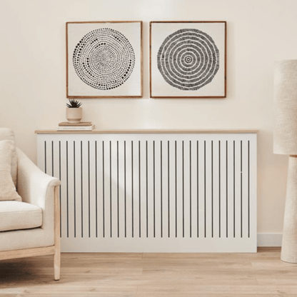 Elspeth Large Radiator Cover - Whitewash Oak - Laura James 