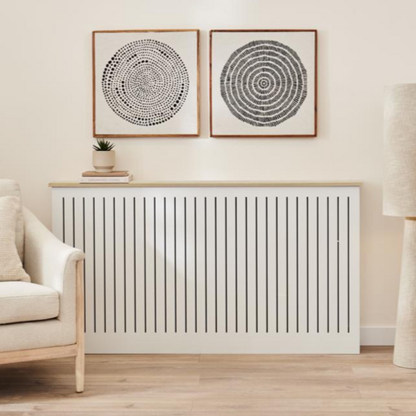 Elspeth Large Radiator Cover - Whitewash Oak
