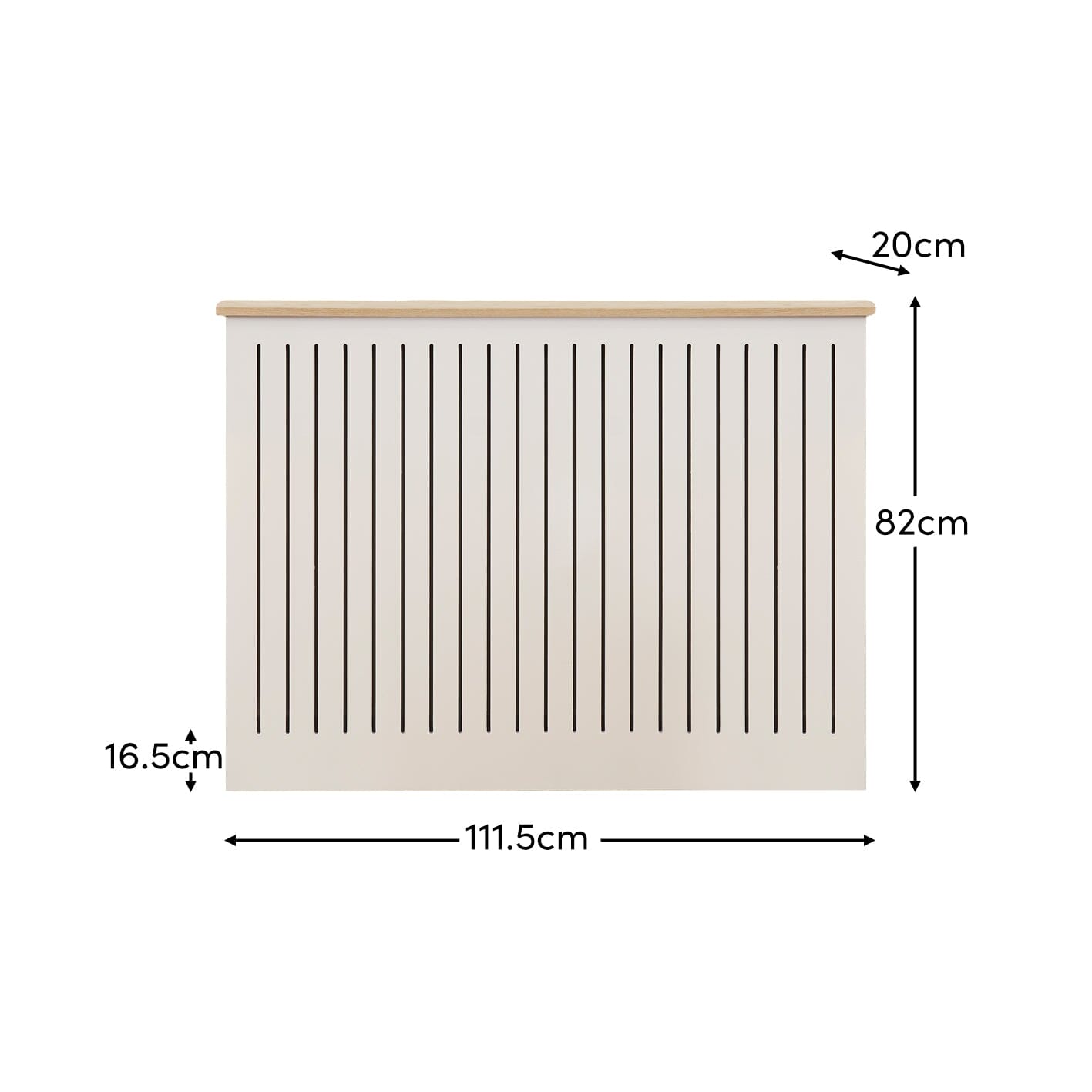 Elspeth Medium Radiator Cover - Whitewash Oak - Laura James 