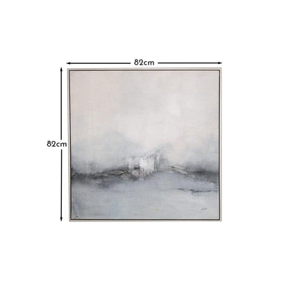 Elswick 82X82cm Sea Spray Wall Art - Silver Frame - Laura James 