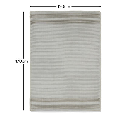 Eluru 120x170cm PET Rug - Off White & Clay - Laura James