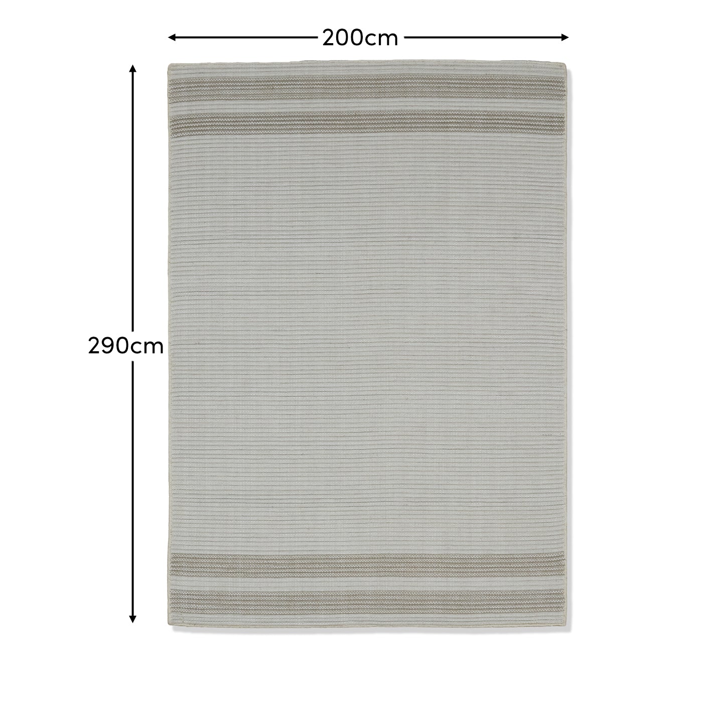 Eluru 200x290cm PET Rug - Off White & Clay