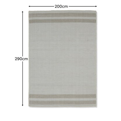Eluru 200x290cm PET Rug - Off White & Clay