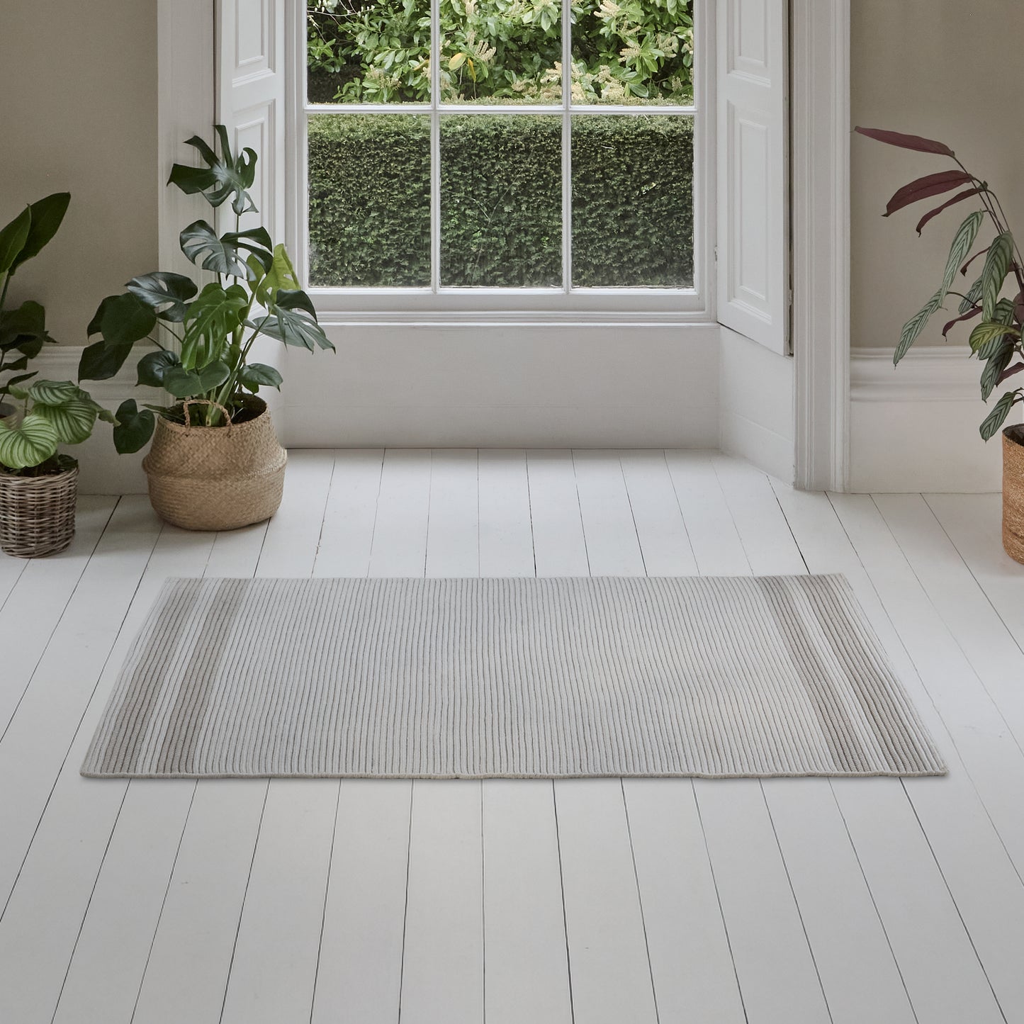 Eluru 120x170cm PET Rug - Off White & Clay - Laura James