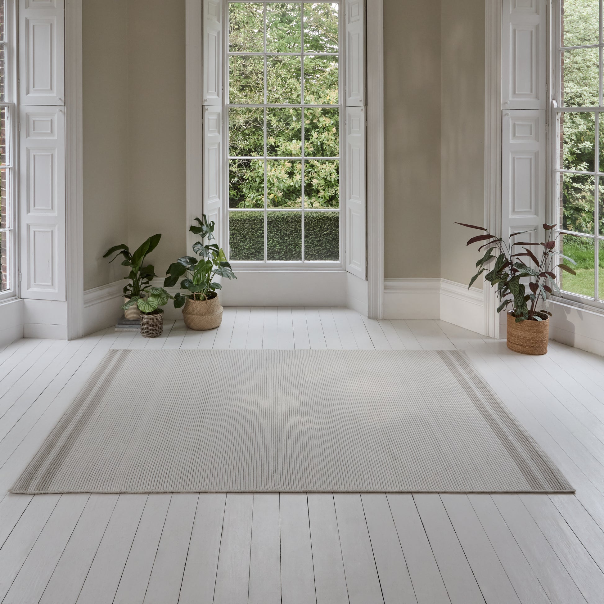 Eluru 200x290cm PET Rug - Off White & Clay - Laura James