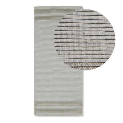 Eluru 200x60cm PET Runner Rug - Off White & Clay - Laura James 