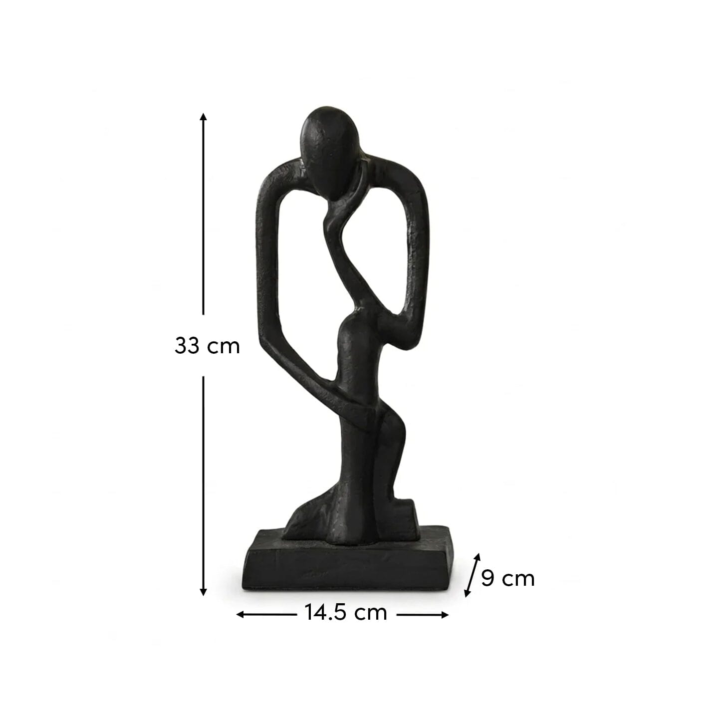 Embley 33cm Metal Ornament - Black - Laura James 