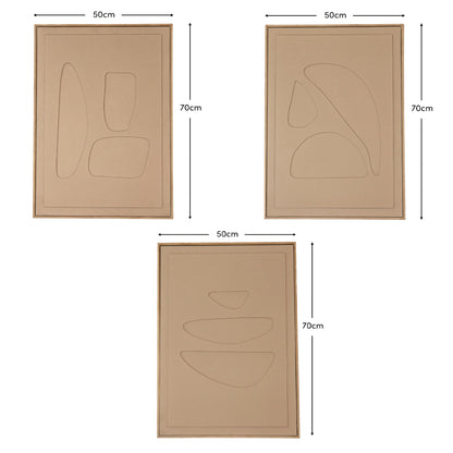 Escala 70x50cm Concrete Effect Abstract Wall Art - Set of 3