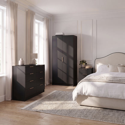 Essie 8 Drawer Chest of Drawers - Black