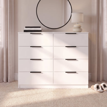 Essie Wardrobe & Drawers Bedroom Set - Pure White