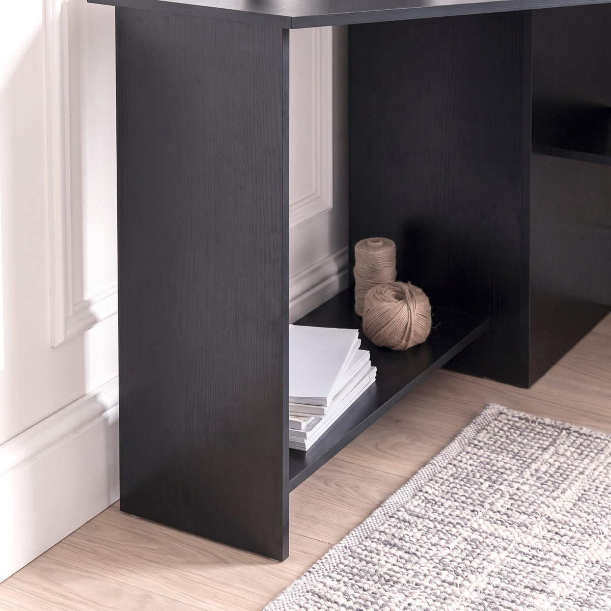 Essie Corner Desk - Black