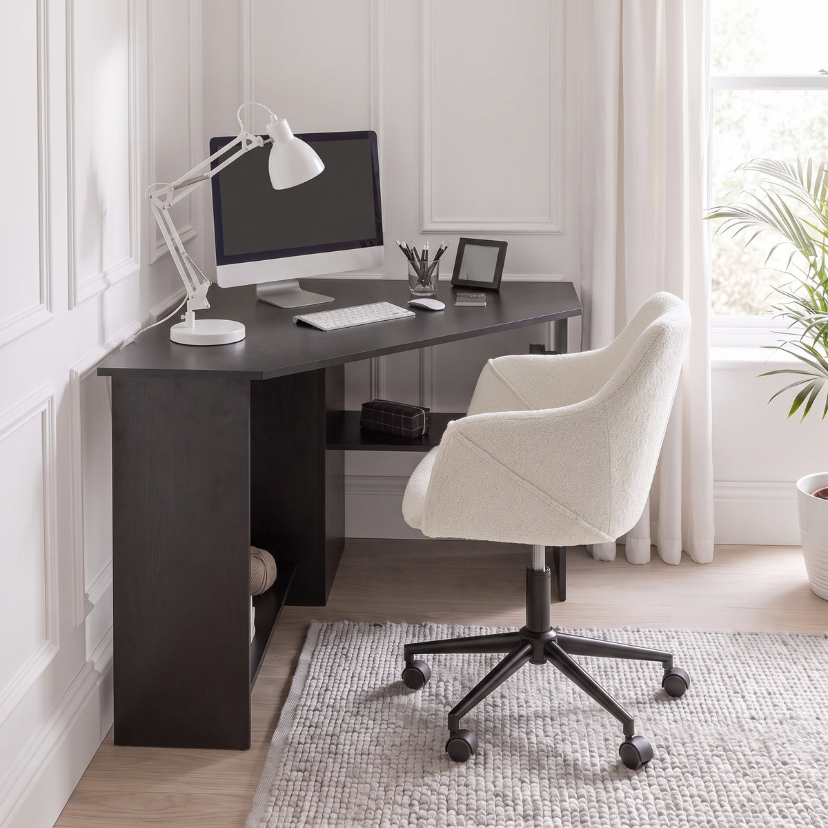 Essie Corner Desk - Black
