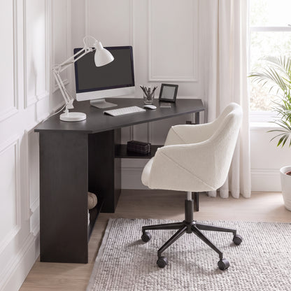 Essie Corner Desk - Black