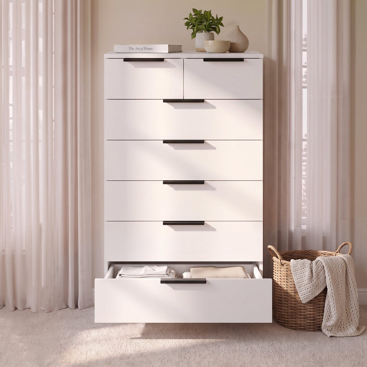 Essie Wardrobe & Drawers Bedroom Set - Pure White