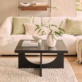 Ethan Mango Wood Square Coffee Table - Jet Black - Laura James