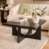 Ethan Mango Wood Square Coffee Table - Jet Black - Laura James