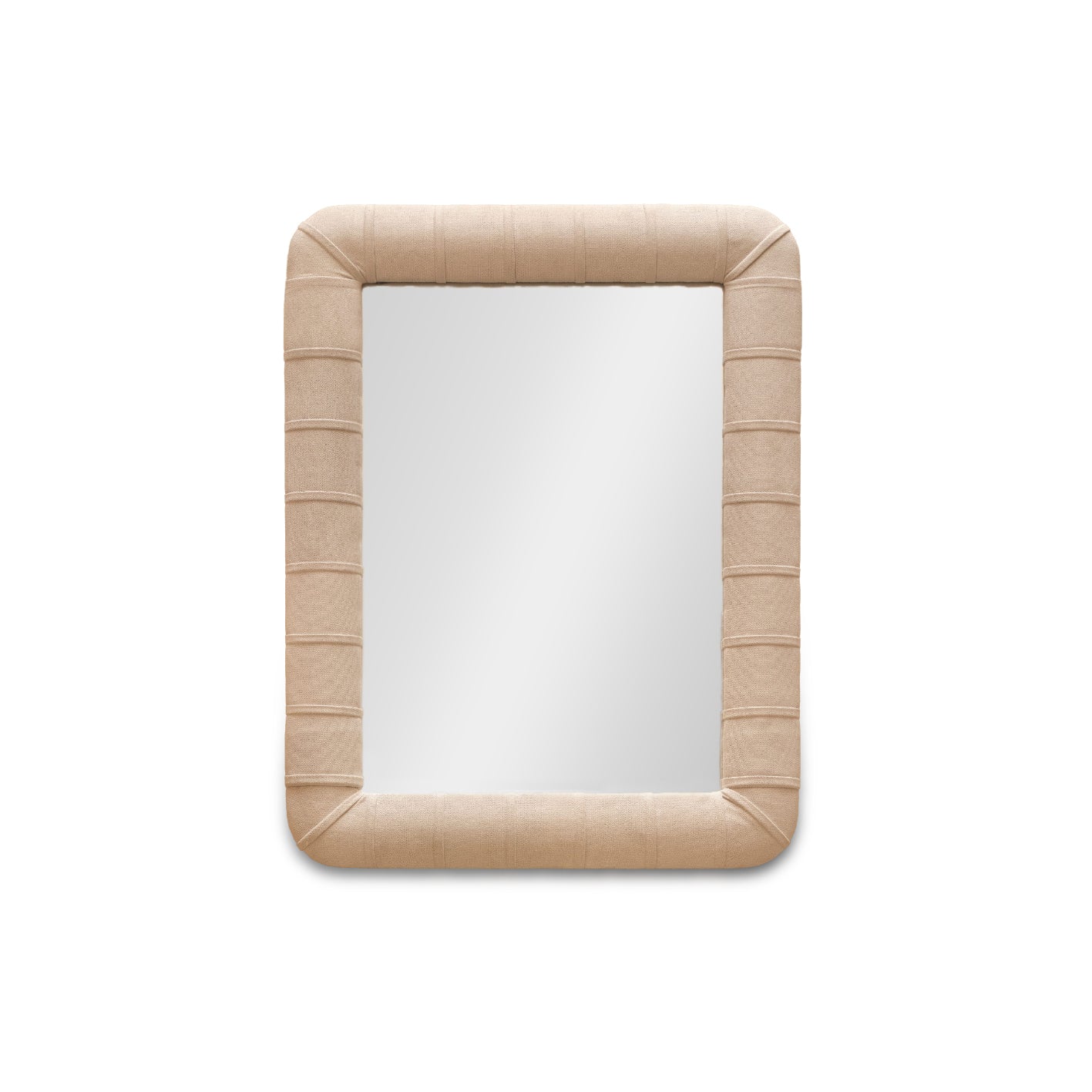 Etta 70x50cm Upholstered Wall Mirror - Ivory - Laura James 