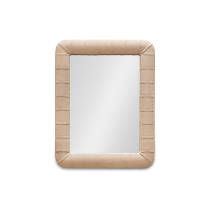 Etta 70x50cm Upholstered Wall Mirror - Ivory - Laura James 
