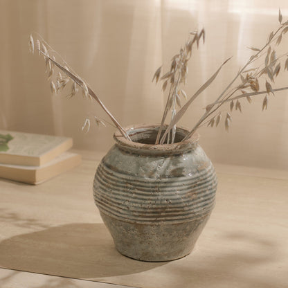 Evora 16cm Ceramic Vase - Sea Blue - Laura James