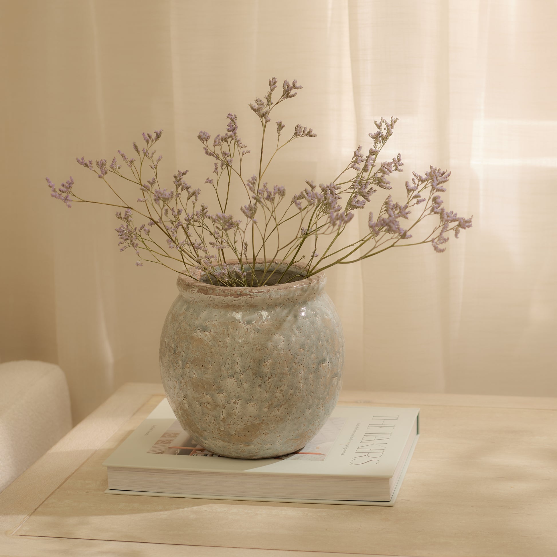 Evora 17cm Ceramic Vase - Sea Blue - Laura James