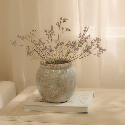 Evora 17cm Ceramic Vase - Sea Blue - Laura James