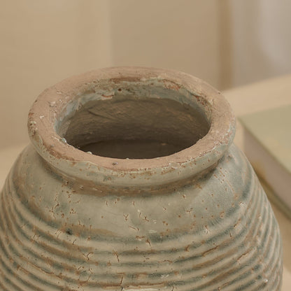 Evora 21cm Ceramic Vase - Sea Blue - Laura James