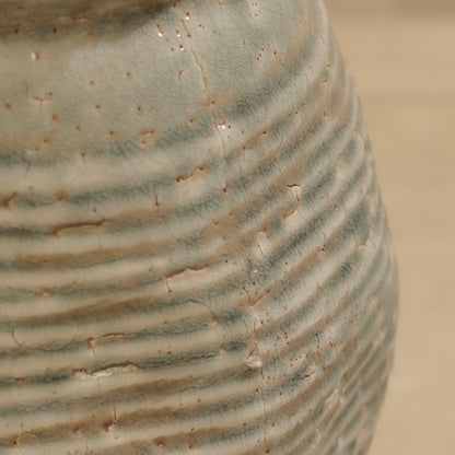 Evora 21cm Ceramic Vase - Sea Blue - Laura James
