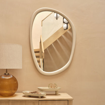 Fawley 100x70cm Freeform Wall Mirror - Oatmeal - Laura James