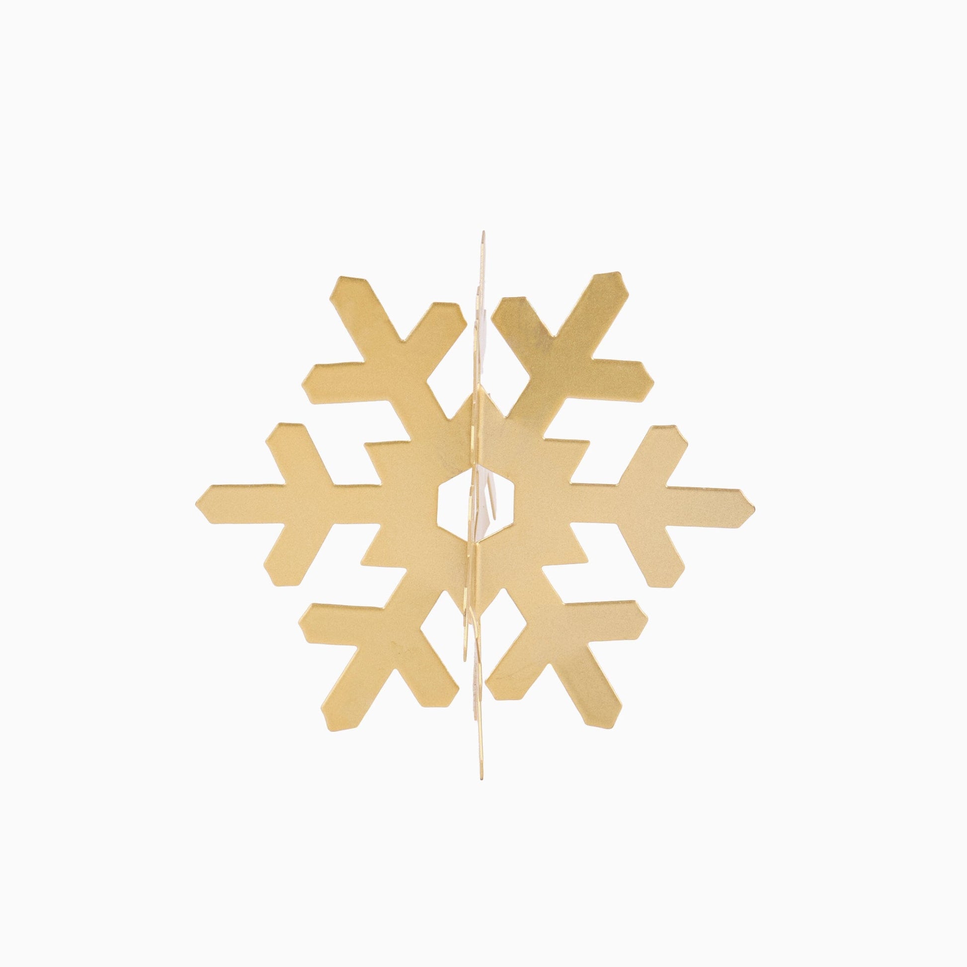 Falun 10cm Metal Snowflake Ornament - Gold - Laura James