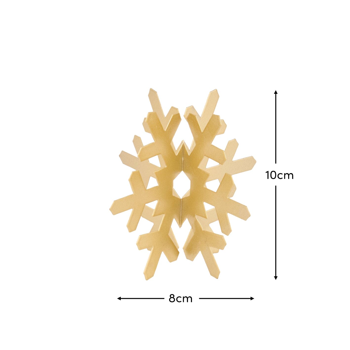 Falun 10cm Metal Snowflake Ornament - Gold - Laura James