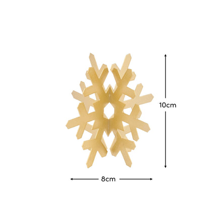 Falun 10cm Metal Snowflake Ornament - Gold - Laura James