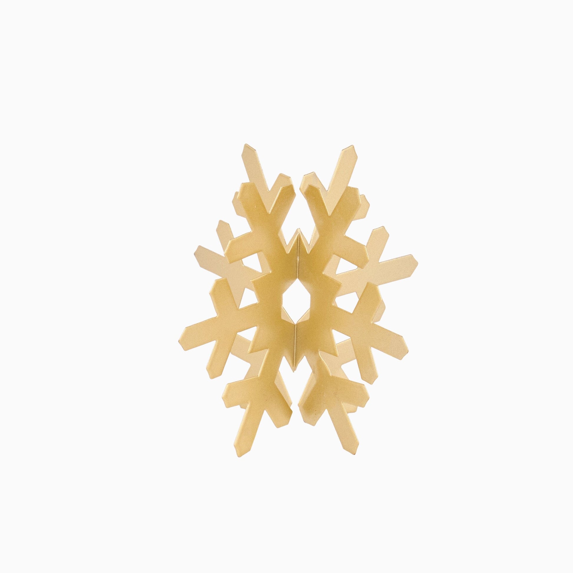 Falun 10cm Metal Snowflake Ornament - Gold - Laura James