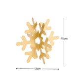 Falun 15cm Metal Snowflake Ornament - Gold - Laura James