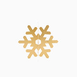 Falun 15cm Metal Snowflake Ornament - Gold - Laura James