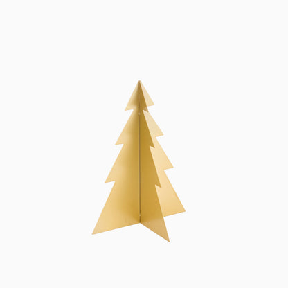 Falun 19cm Metal Tree Ornament - Gold - Laura James