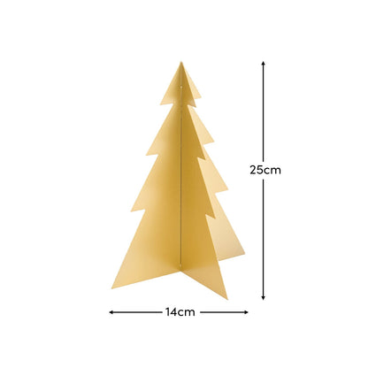 Falun 25cm Metal Tree Ornament - Gold - Laura James