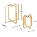 Falun Metal Present Ornaments - Set of 2 - Gold - Laura James