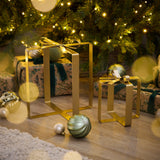 Falun Metal Present Ornaments - Set of 2 - Gold - Laura James