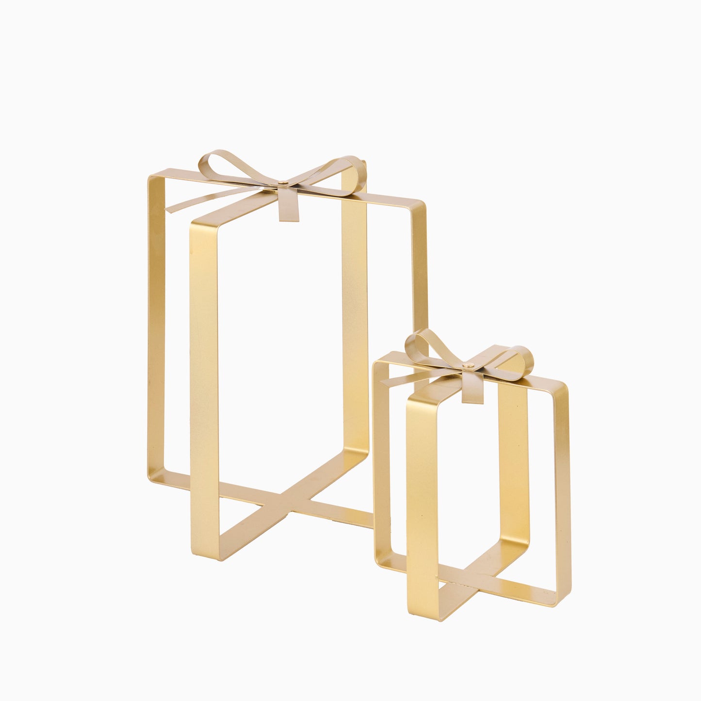 Falun Metal Present Ornaments - Set of 2 - Gold - Laura James