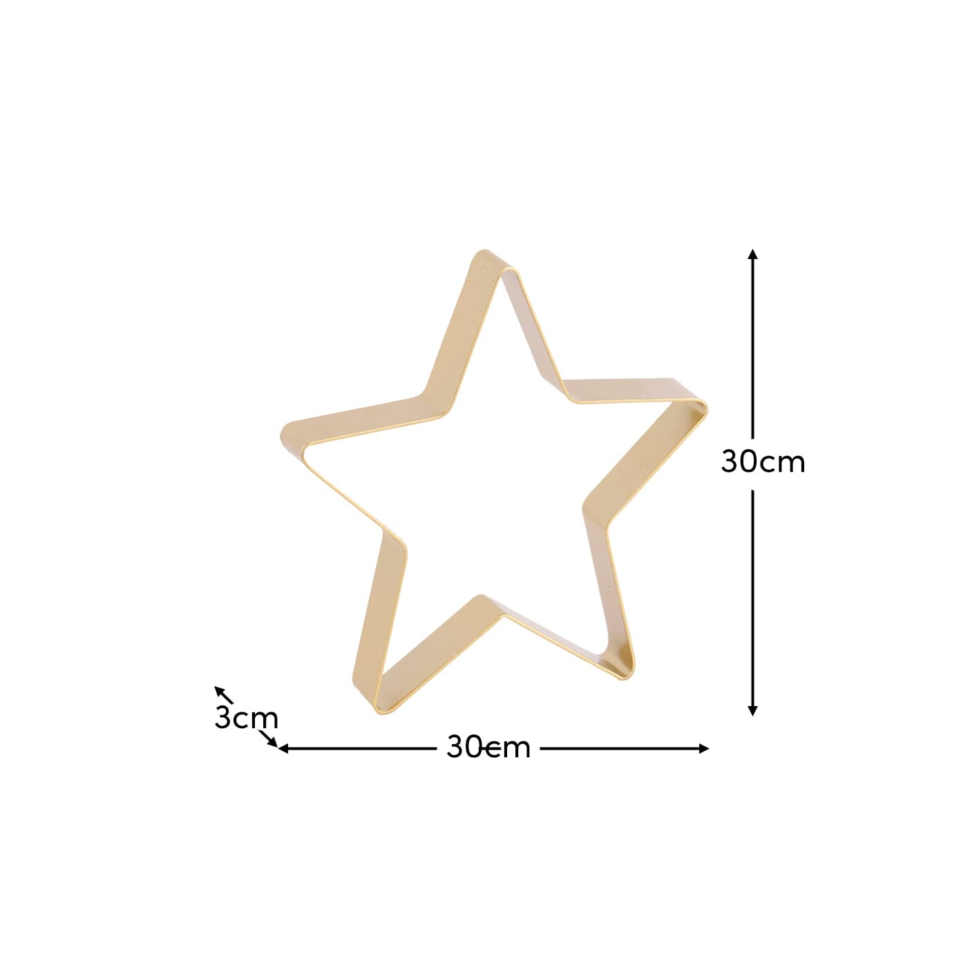 Falun Metal Standing Star Ornament - Set of 2 - Gold -Laura James