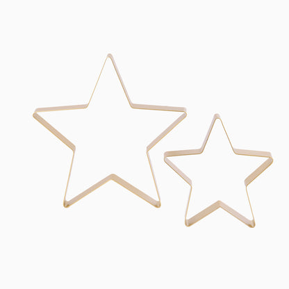 Falun Metal Standing Star Ornament - Set of 2 - Gold -Laura James