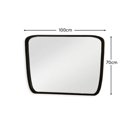 Farleigh Large Black Wooden Mirror - Laura James