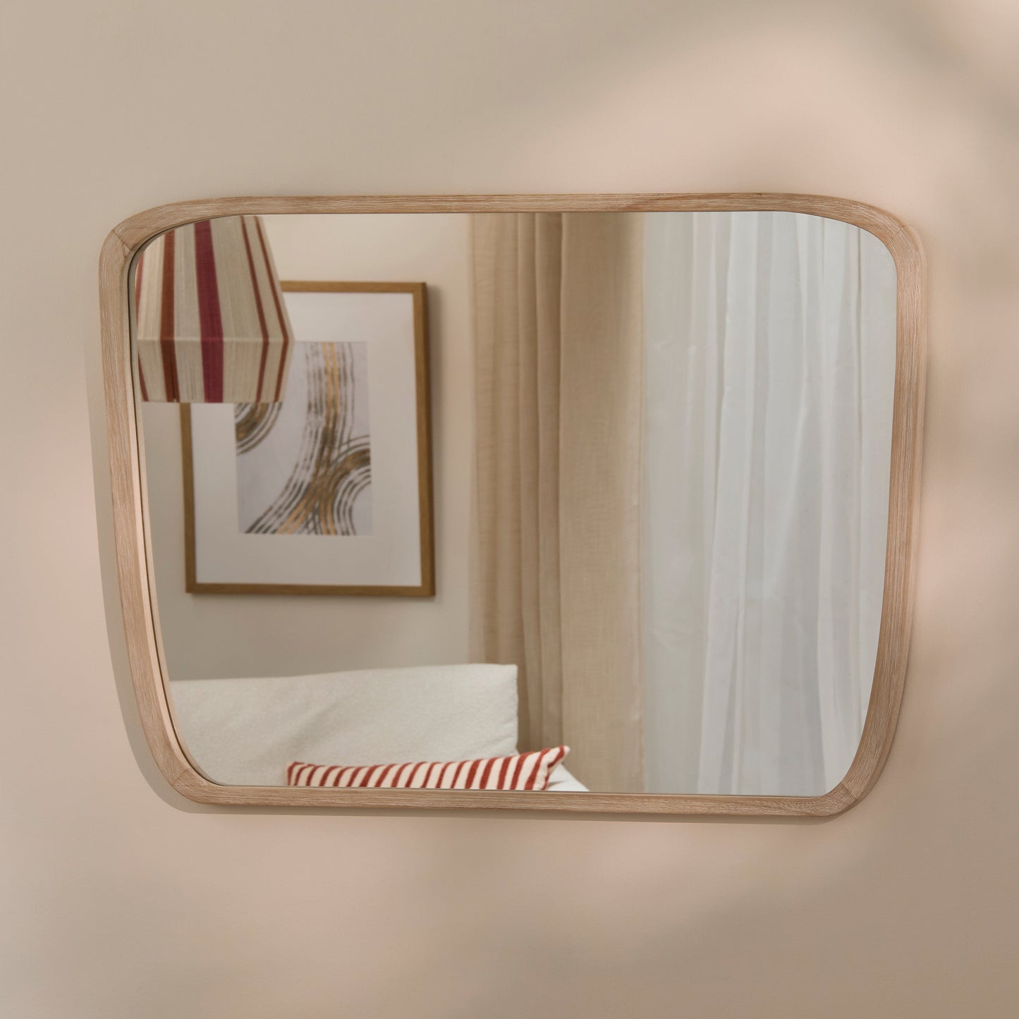 Farleigh Large Whitewash Wooden Mirror - Laura James